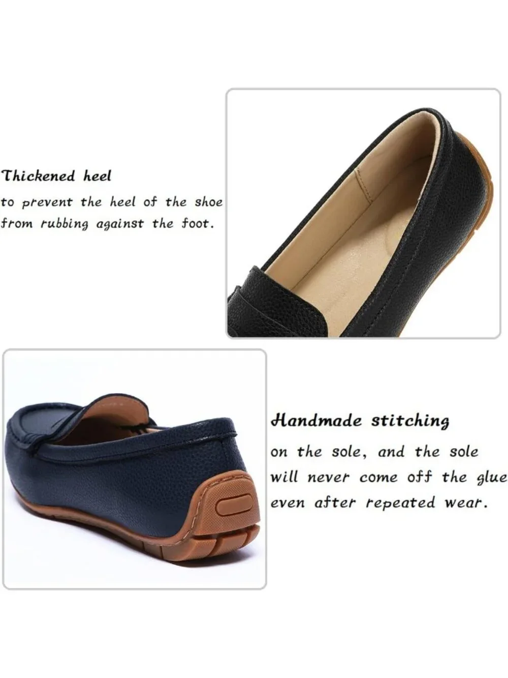 Women's Red Leather Penny Loafers Comfortable Lightweight Slip On Casual Shoes